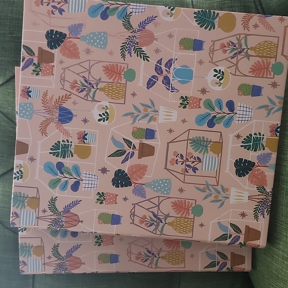 Greenroom 1" Binder with Succulent Plant Design (SET OF 2)